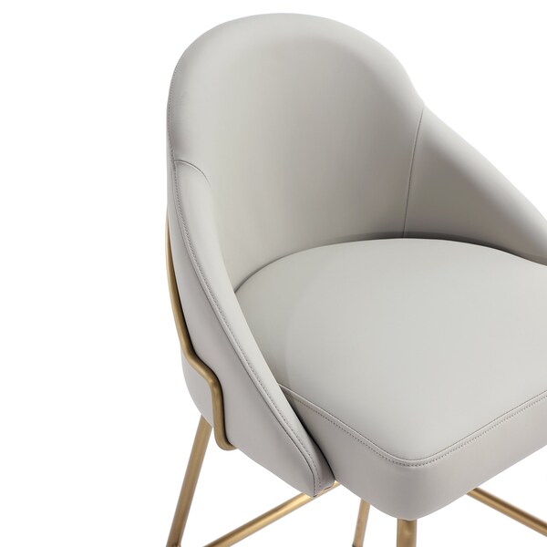 Manhattan Comfort Gracie Barstool in Stone and Gold - BS022-GST