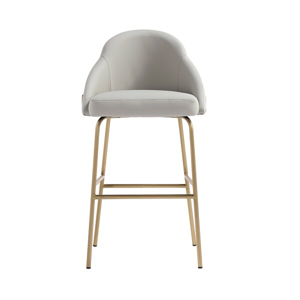 Manhattan Comfort Gracie Barstool in Stone and Gold - BS022-GST