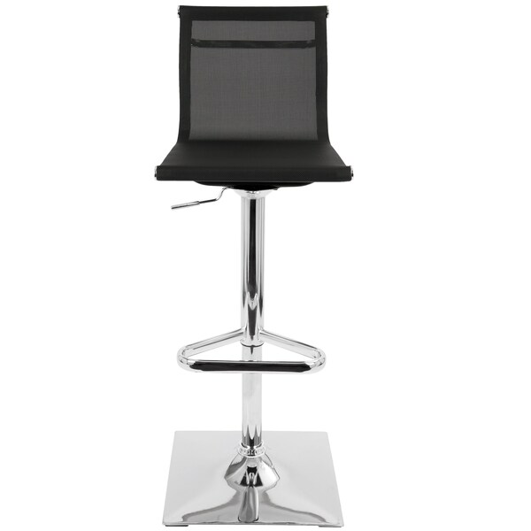 Lumisource Mirage Adjustable Swivel Barstool in Black - BS-TW-MIRAGE BK