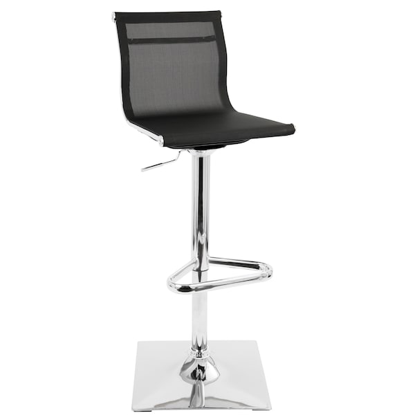 Lumisource Mirage Adjustable Swivel Barstool in Black - BS-TW-MIRAGE BK