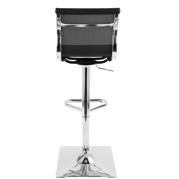 Lumisource Mirage Adjustable Swivel Barstool in Black - BS-TW-MIRAGE BK