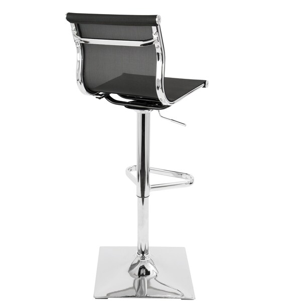 Lumisource Mirage Adjustable Swivel Barstool in Black - BS-TW-MIRAGE BK