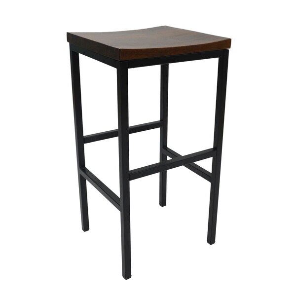Carolina Cottage 30 in. Aileen Bar Stool Chestnut & Black - CF3015CHETBK