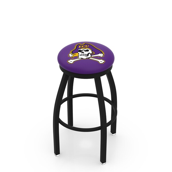 Holland Bar Stool Co 30" Blk Wrinkle East Carolina Swivel Bar Stool, Accent Ring - L8B2B30ECAROL