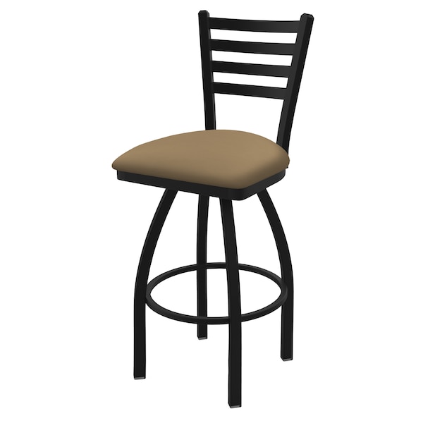 Holland Bar Stool Co 30" Swivel Bar Stool, Black Wrinkle, Canter Sand Seat - 41030BW013