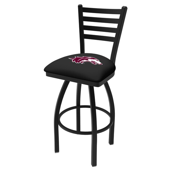 Holland Bar Stool Co 30" Blk Wrinkle Southern Illinois Swivel Bar Stool, Ladder Back - L01430SOUILL