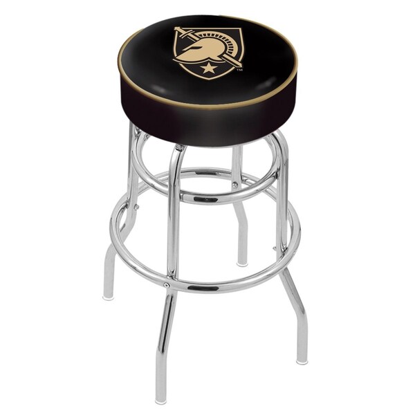 Holland Bar Stool Co 30" US Military Acad ARMY Cushion Seat, 2-Ring Chrome Swivel Bar Stool - L7C130USMILA