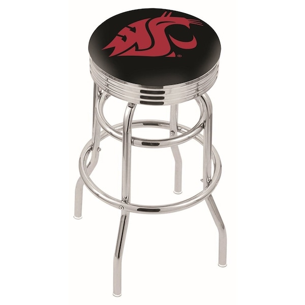 Holland Bar Stool Co 30" Chrome 2-Ring Washington State Swivel Bar Stool, Accent Ring - L7C3C30WASHST