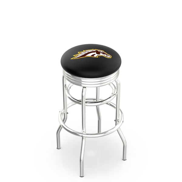 Holland Bar Stool Co 30" Chrome 2-Ring Western Michigan Swivel Bar Stool, Accent Ring - L7C3C30WESTMI