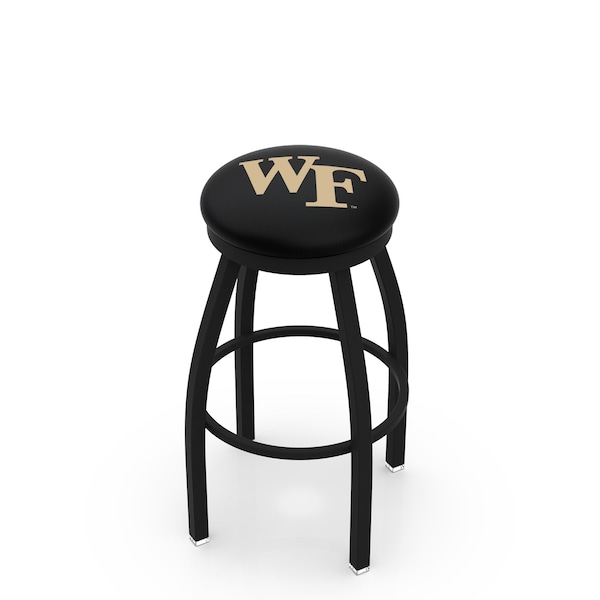 Holland Bar Stool Co 25" Blk Wrinkle Wake Forest Swivel Bar Stool, Accent Ring - L8B2B25WAKEFR