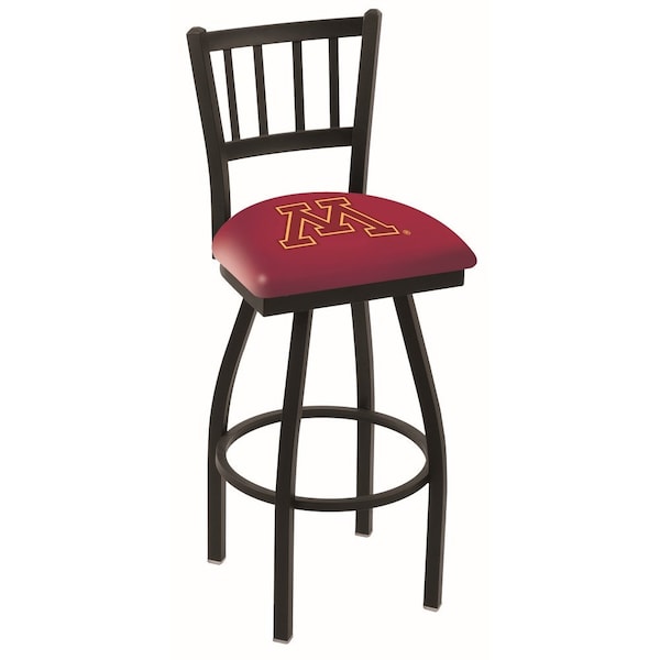 Holland Bar Stool Co 30" Blk Wrinkle Minnesota Swivel Bar Stool, Jailhouse Back - L01830MINNUN