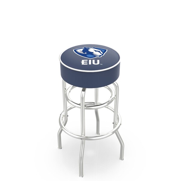 Holland Bar Stool Co 25" Eastern Illinois Cushion Seat, 2-Ring Chrome Swivel Bar Stool - L7C125EASTIL