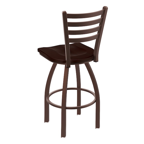 Holland Bar Stool Co 30" Swivel Bar Stool, Bronze Finish, Dark Cherry Maple Seat - 41030BZDCMPL