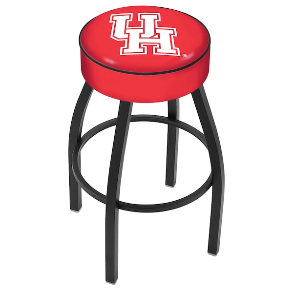 Holland Bar Stool Co 30" 4" Houston Cushion Seat, Blk Wrinkle Base Swivel Bar Stool - L8B130HOUSTON
