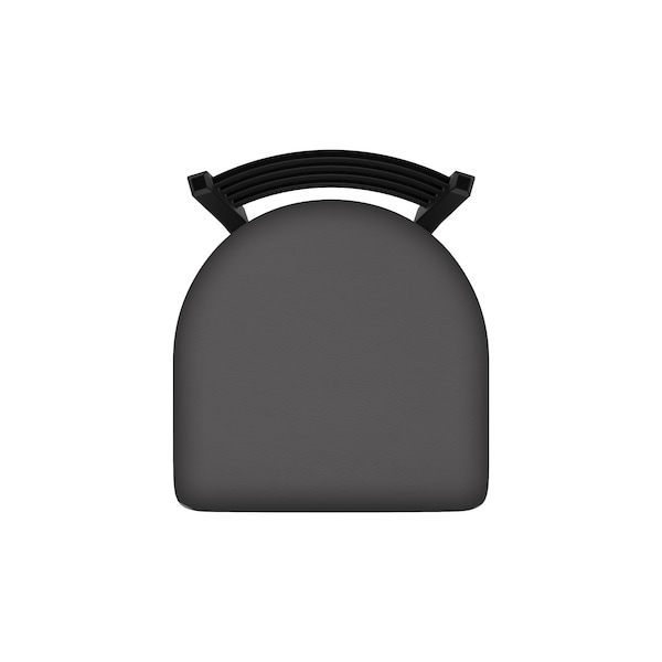 Holland Bar Stool Co 30" Stationary Bar Stool, Black Wrinkle, Canter Storm Seat - 40030BW004