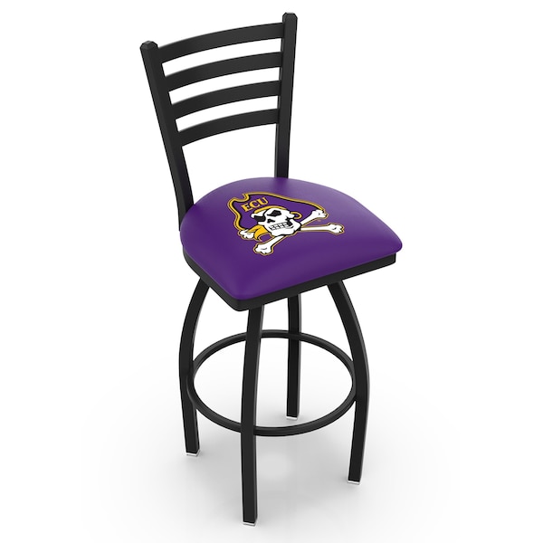 Holland Bar Stool Co 30" Blk Wrinkle East Carolina Swivel Bar Stool, Ladder Back - L01430ECAROL
