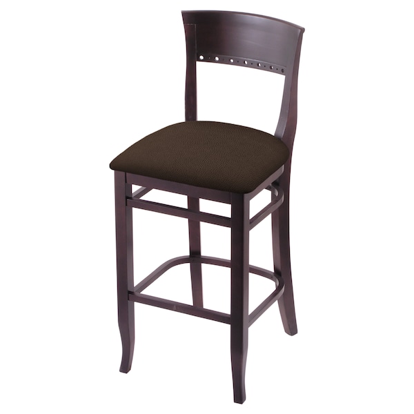 Holland Bar Stool Co 30" Bar Stool, Dark Cherry Finish, Rein Coffee Seat - 316030DC025