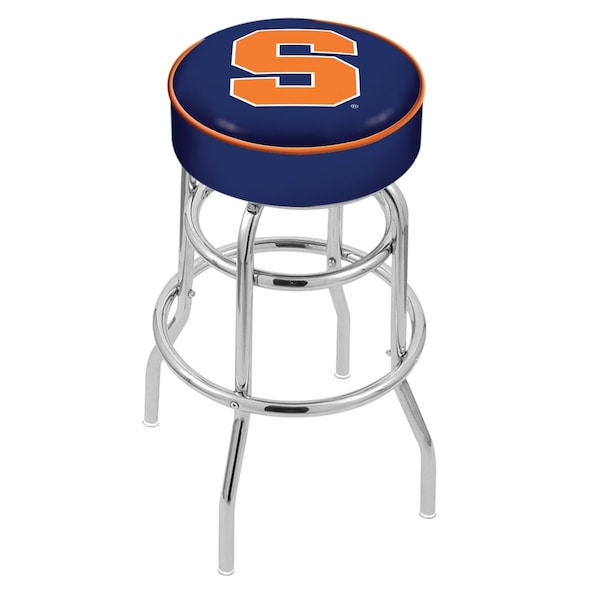 Holland Bar Stool Co 25" 4" Syracuse Cushion Seat, Double-Ring Chrome Swivel Bar Stool - L7C125SYRCSE
