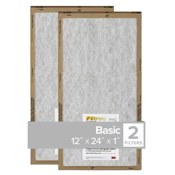 Filtrete Filtrete 12 in. W X 24 in. H X 1 in. D Polypropylene 2 MERV Flat Panel Filter 2 pk - FPL20-2PK-24