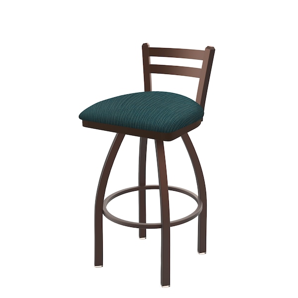 Holland Bar Stool Co 30" Low Back Swivel Bar Stool, Bronze Finish, Graph Tidal Seat - 41130BZ022