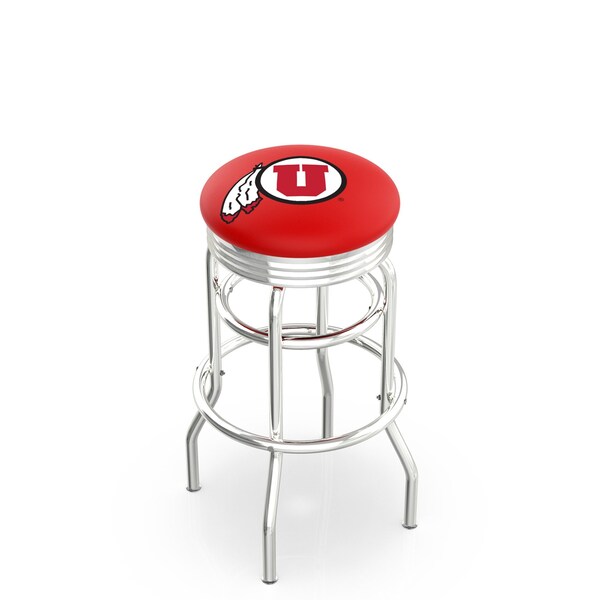 Holland Bar Stool Co 25" Chrome 2-Ring Utah Swivel Bar Stool, Accent Ring - L7C3C25UTAHUN