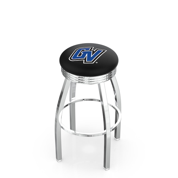 Holland Bar Stool Co 25" Chrome Grand Valley State Swivel Bar Stool, Accent Ring - L8C3C25GVSTUN