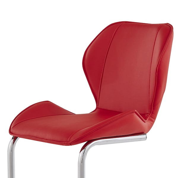Global Furniture Usa Contemporary PU D1446 Red Bar Stool - 769