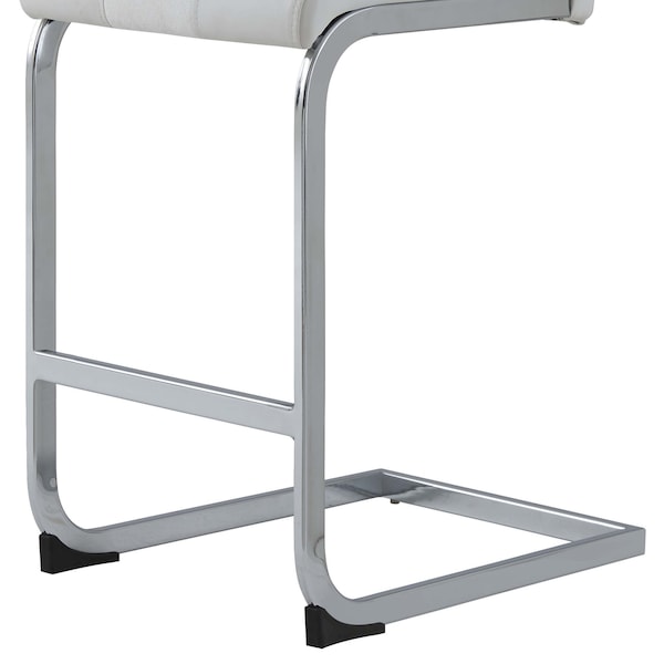 Global Furniture Usa Contemporary Fabric, PU D915 2 White Bar Stools - 2968