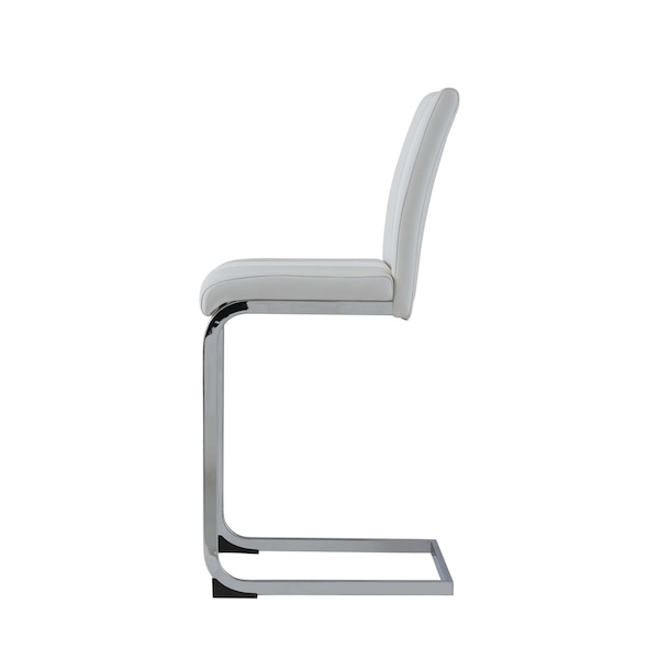 Global Furniture Usa Contemporary Fabric, PU D915 2 White Bar Stools - 2968