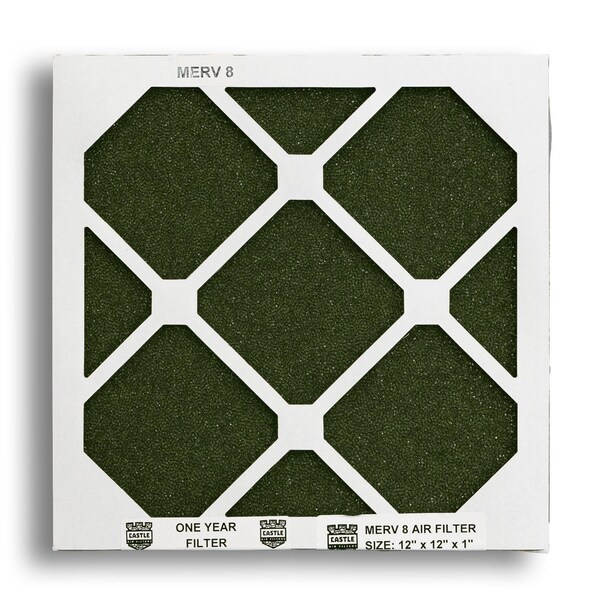 Castle Filters 12x12x1 Castle High Flow MERV 8 HVAC One-Year Air Filter - 1-1212