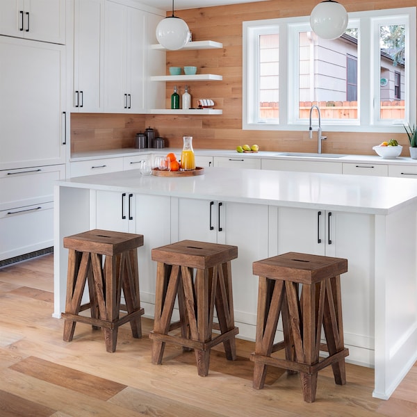 Alaterre Furniture Brookside 26"H Industrial Wood Counter-Height Stool - AWBS2170