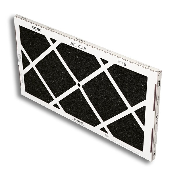Castle Filters 14x25x1 Castle Super Flow MERV 6 HVAC One Year Air Filter - 1-1425M6