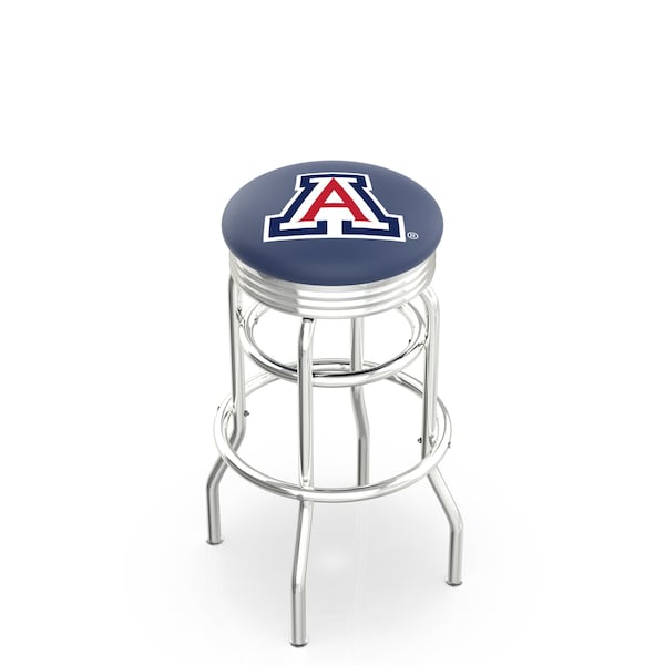 Holland Bar Stool Co 30" Chrome 2-Ring Arizona Swivel Bar Stool, Accent Ring - L7C3C30ARIZUN