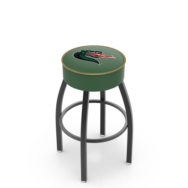 Holland Bar Stool Co 25" 4" UAB Cushion Seat, Blk Wrinkle Base Swivel Bar Stool - L8B125ALABIR