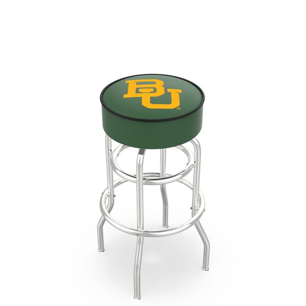 Holland Bar Stool Co 30" 4" Baylor Cushion Seat, Double-Ring Chrome Swivel Bar Stool - L7C130BAYLOR