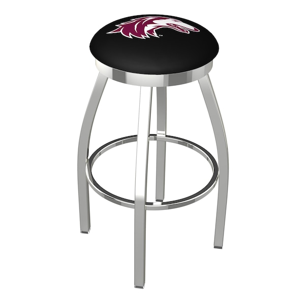 Holland Bar Stool Co 25" Chrome Southern Illinois Swivel Bar Stool, Accent Ring - L8C2C25SOUILL
