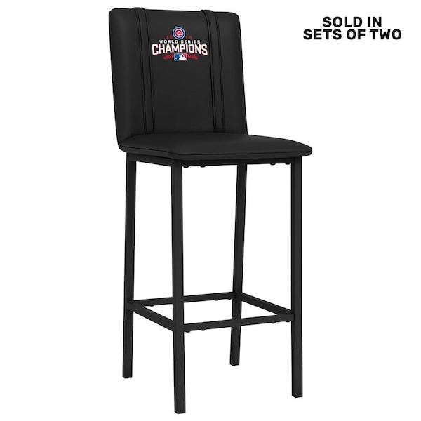 Dreamseat Bar Stool 500 with 2016 Chicago Cubs World Series Logo, 2PK - XZ500BSDBLK-PSMLB20042A