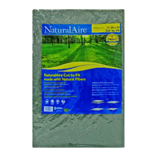 U-Trim NaturalAire 20 in. W X 30 in. H X 1 in. D Natural Fiber 4 MERV Air Filter 1 pk - SM1006