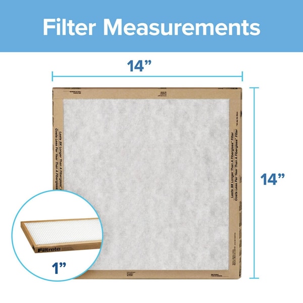 Filtrete Filtrete 14 in. W X 14 in. H X 1 in. D Synthetic 1 MERV Flat Panel Filter 2 pk - FPL11-2PK-24