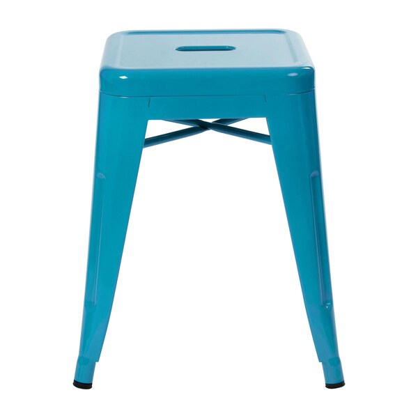 Flash Furniture 4 Pack 18 Inch Teal Metal Stool - ET-BT3503-18-TL-GG