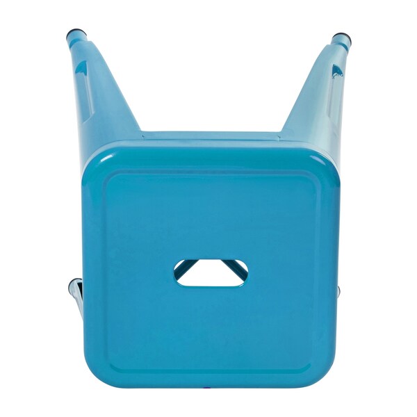 Flash Furniture 4 Pack 18 Inch Teal Metal Stool - ET-BT3503-18-TL-GG
