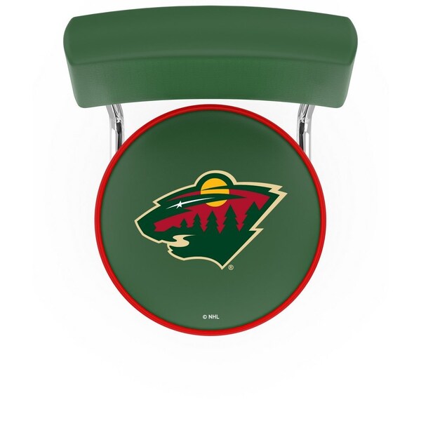 Holland Bar Stool Co 30" Chrome 2-Ring Minnesota Wild Swivel Bar Stool, Back - L7C430MINWLD