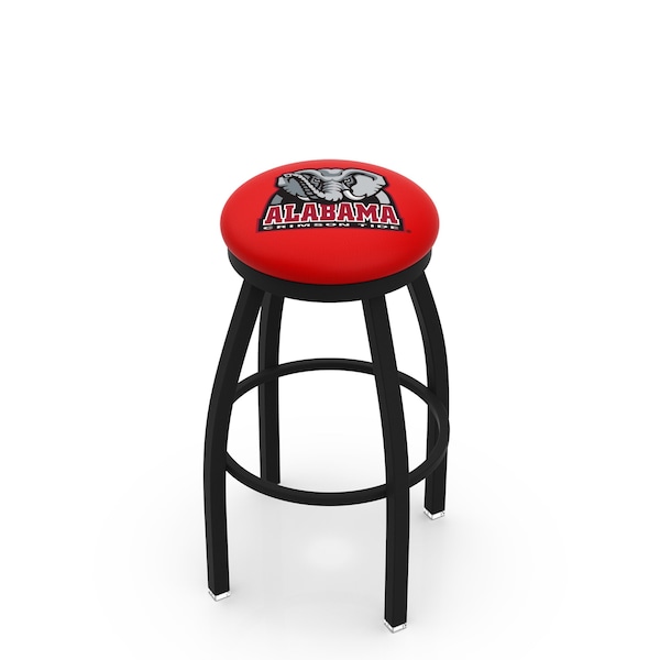 Holland Bar Stool Co 30" Blk Wrinkle Alabama Swivel Bar Stool, Accent Ring - L8B2B30AL-ELE