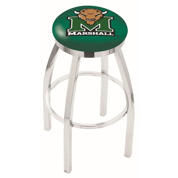 Holland Bar Stool Co 25" Chrome Marshall Swivel Bar Stool, Accent Ring - L8C2C25MRSHLL