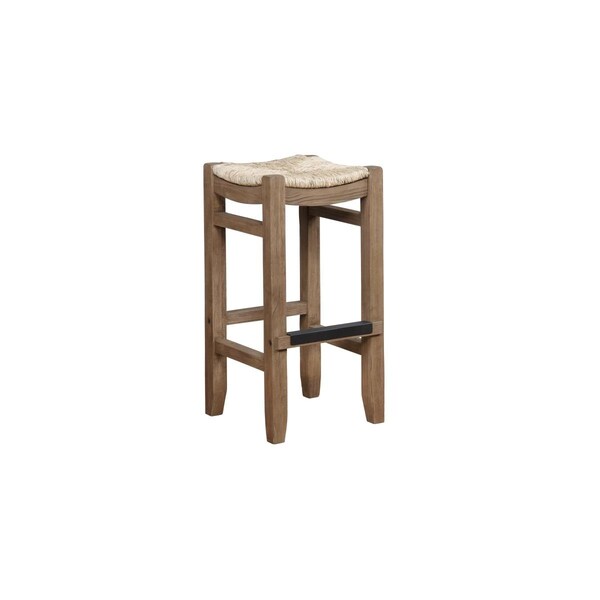Kd Cama De Bebe 30 in. Newport Wood Bar Stools with Rush Seats - Set of 2 - KD3238716