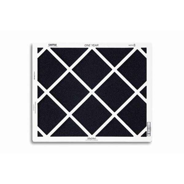 Castle Filters 20x24x1 Castle High Flow MERV 8 HVAC One-Year Air Filter - 1-2024