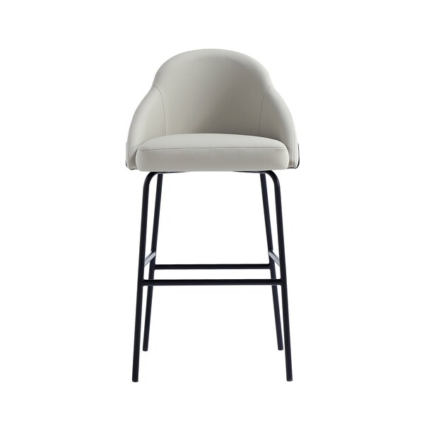 Manhattan Comfort Gracie Barstool in Stone and Black - BS022-BST