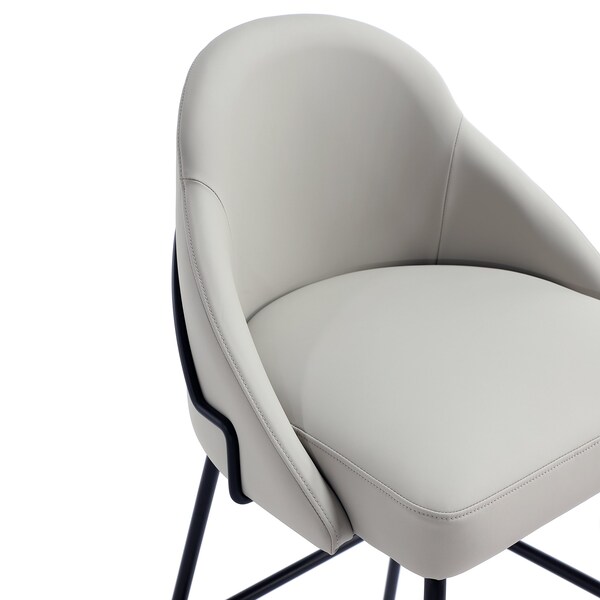 Manhattan Comfort Gracie Barstool in Stone and Black - BS022-BST