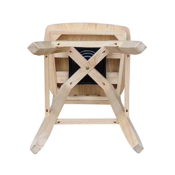 International Concepts Mission Bar Height Stool, with Swivel, 30" Seat Height, Unfinished - S-263SW