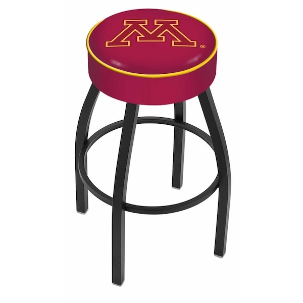 Holland Bar Stool Co 25" 4" Minnesota Cushion Seat, Blk Wrinkle Base Swivel Bar Stool - L8B125MINNUN